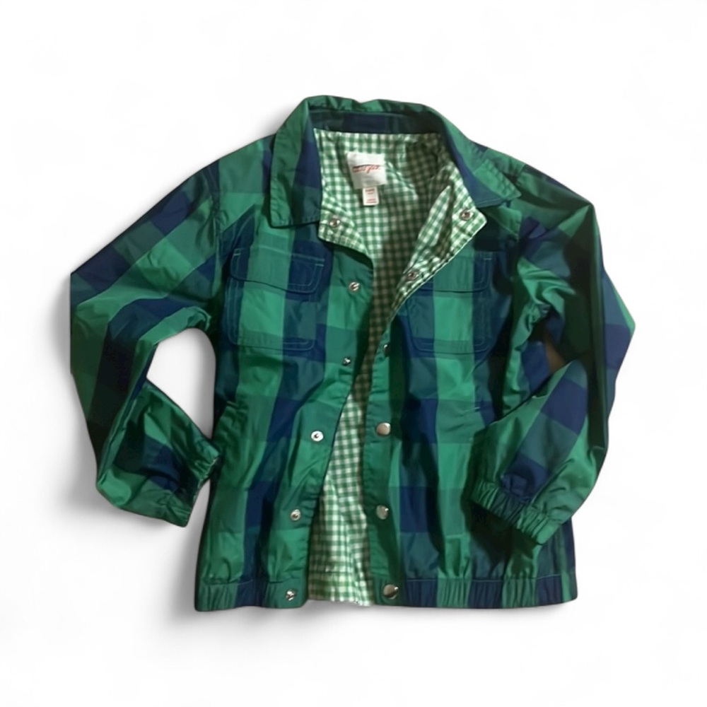 Cat & Jack Boy's Buffalo Check Green Navy
Windbreaker Jacket
